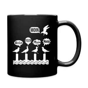 Moin Anker Norddeutsch Möwen Lustig Tasse einfarbig, One size, Schwarz - Bild 1 von 5