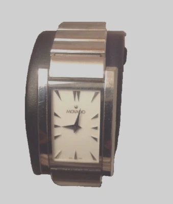 Movado Sapphire Crystal Swiss Watch Stainless Steel Bracelet Womens - Image 1 of 4