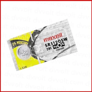 Maxell 381 SR1120 LR1120 1x pack Watch and Calculator Batteries Fresh Fast Ship - Picture 1 of 1