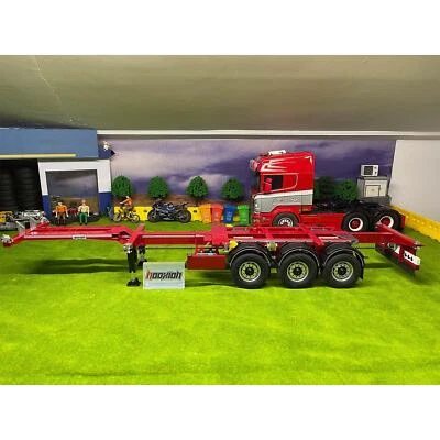 FuryBear 3 Axles Frame Trailer with LED for Tamiya 1/14 Scale RC Tractor Truck - Image 1 of 4