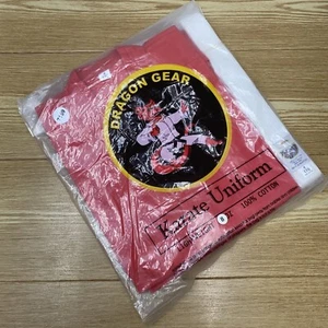 Uniforme Karate Taekwondo Adolescentes Artes Marciales Cinturón Dobok Rojo Incluido Talla 4/170 - Imagen 1 de 16