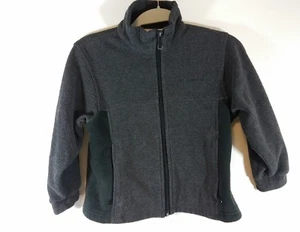 COLUMBIA JACKET boys ZIP UP XS 6/7 6-7 GRAY BLACK FLEECE ZIP UP - Picture 1 of 7