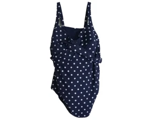 Lands End Deep Sea Azul Marino Lunares Tankini Traje de Baño Top Mujer Talla Grande 22W - Imagen 1 de 4