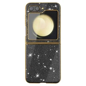 Coque pailletée pour Samsung Galaxy Z Flip 5 Rigide série Glitter Case Noir - Zdjęcie 1 z 6