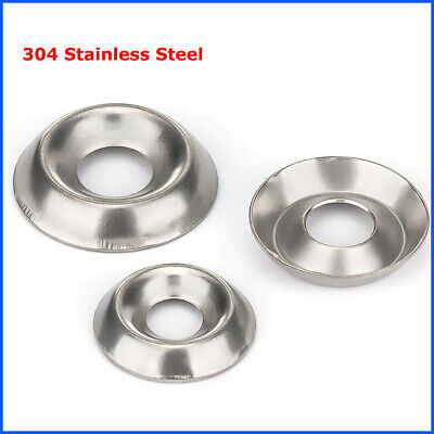 304 Stainless Steel Cup Washers Gasket M3 M4 M5 M6 For Countersunk Screw Bolts • 3.47£
