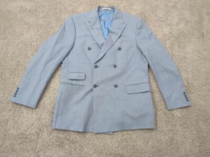 Hickey Freeman Blazer Herren 44 Blau Zweireiher Anzugjacke 26% Leinen Klassisch - Bild 1 von 8