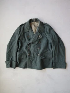 Vintage 30s 40s Swiss Army Medic Jacket Wool Military Pea Coat Rare - Picture 1 of 8