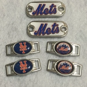 2 ~ New York Mets MLB Paracord Charms Oval or Mini Dog Tag shoelace charms - Picture 1 of 7