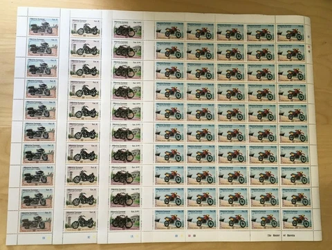 FULL SHEETS Sierra Leone 1985 703-6 - Motorcycle Cent. - Set of Sheets - MNH Cover