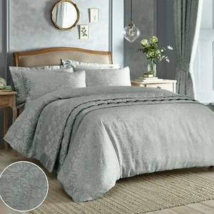 Bettbezug Bettwäschegarnitur oder Vorhänge Worcester gewebter Jacquard von Appletree grün