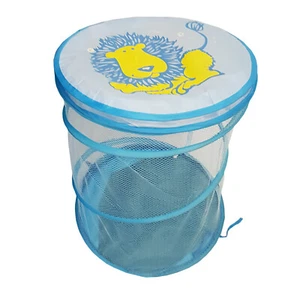 2 x LAUNDRY BASKETS POP UP + LID clothes washing tidy storage organiser caravan - Picture 1 of 1