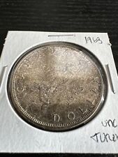 1963 Canadian Silver Dollar Coins Mint State Uncirculated Beautifully Toned