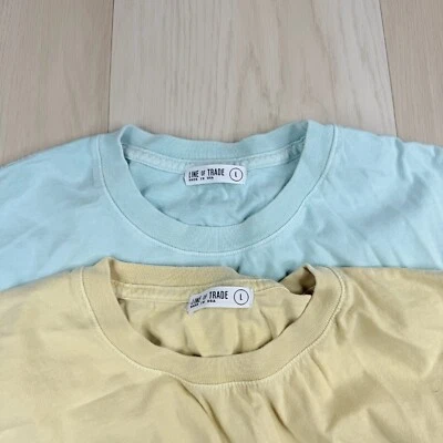 Lot Of 2 Line Of Trade Mens Blue & Yellow Comfort Pocket Classic T-Shirt Size L - Image 1 of 4