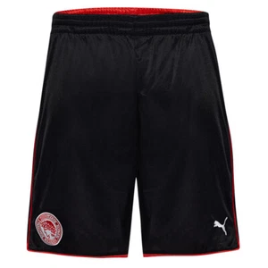 Olympiakos black football shorts BNWT Puma S - Picture 1 of 4