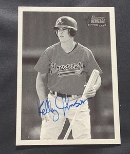 KELLY JOHNSON ATLANTA BRAVES SIGNED AUTOGRAPHED 2001 ROOKIE BASEBALL CARD - Picture 1 of 1
