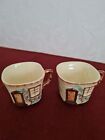 Vintage Keele St Pottery Tea Cups x 2