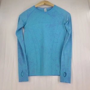 Ivivva Blue Purple Tie Dye Long Sleeve Thumb Holes Girls Size 12 - Picture 1 of 7
