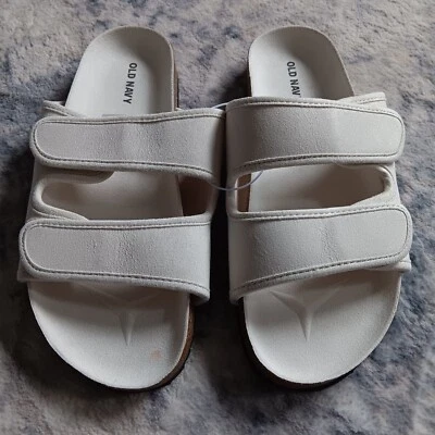 Old Navy Double Strap Suede Mens Sandals Beige Size 6/7 - Image 1 of 4