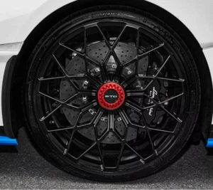 Neu Original Lamborghini Huracan Sto Carbon Faser Rad Kappen Mitte Set Mit 4 - Bild 1 von 6