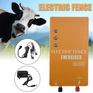 10KM Electric Fence Energizer Electric Fencing Charger Controller For Poultry - Picture 1 of 9
