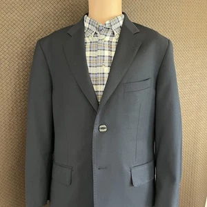 Baroni Couture Super 150’s Italy Wolle 2-Knopf Anzug Sakko Blazer Blau Gr. 42 S - Bild 1 von 9