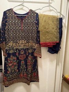 Pakistani/Indian Shalwar Kameez Ready To Wear 3 Piece Suit - Picture 1 of 5