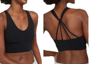Sujetador deportivo Offline By Aerie negro talla grande con tiras en la espalda Lounge Bralette - Imagen 1 de 5