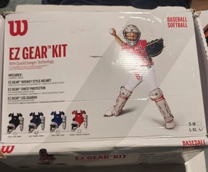 Wilson EZ Gear Kit de Equipo de Receptor Juvenil de Béisbol AZUL MARINO Y L/XL Totalmente Nuevo - Imagen 1 de 5
