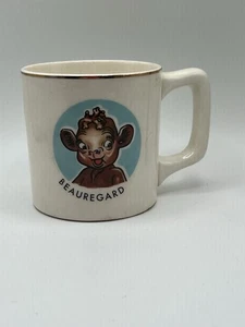 Vintage 1950er Elsie die Kuh-Beauregard Kalb-Goldrand Becher The Borden Co. Tasse - Bild 1 von 6