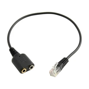 2X3,5mm do RJ9 Jack zestaw słuchawkowy kabel adapter konwerter wtyczka do słuchawek - Zdjęcie 1 z 5