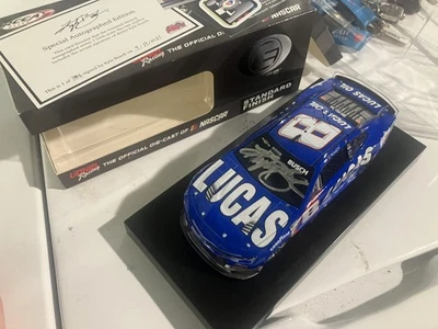 Kyle Busch 1:24 2023 Lucas Oil Raced Win Elite Autographed COA First Win W/ RCR - Image 1 of 4