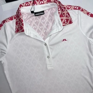 J. LINDEBERG Women’s Golf White/pink CARA Polo Size Small $95-New - Bild 1 von 9