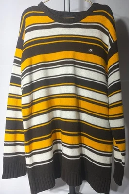 Suéter tejido a rayas Southpole para hombre L retro Y2K Pullover Foto 1 de 4