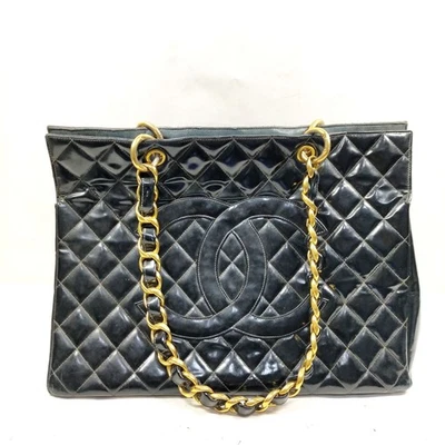 NO TARIFF Chanel Tote Bag Matelasse Black Patent leather 2286621 - Image 1 of 4
