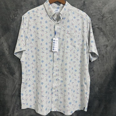 Camisa masculina Southern Tide Intercoastal Guy With Allure S/S botão tamanho XL - Imagem 1 de 4