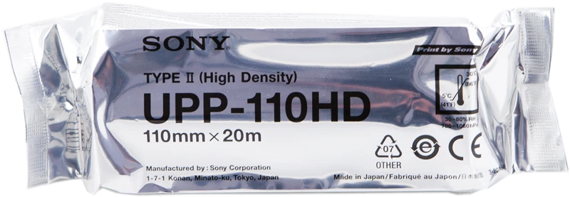 ORIGINAL Sony Carta Bianco UPP-110HD Carta termica, Bobina, 110mm x 20m - Immagine 1 di 1