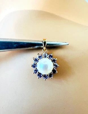 Estate 14K Yellow Gold Pearl and Tourmaline Pendant - Image 1 of 4