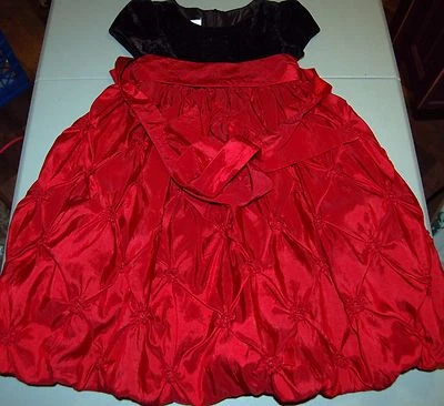 VESTIDO CENICIENTA 3T NIÑAS CORPIÑO NEGRO ELEGANTE FALDA GRANATE LAZO FORMAL Foto 1 de 4