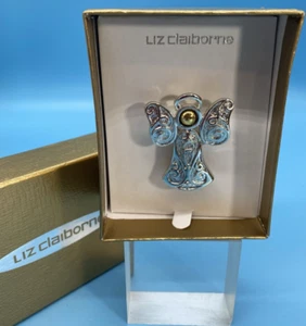 Liz Claiborne/Abstract Angel/Silver & Gold-Tone Brooch/Polished Swirls/NIB/VTG - Picture 1 of 8