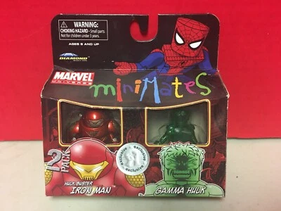 Minimates Iron Man Gamma Hulk Paquete de 2 Marvel Diamond Select TRU Exclusivo 2010 Foto 1 de 4