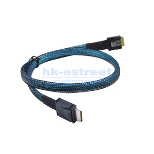 OcuLink PCIe PCI-Express SFF-8611 4i to SFF-8654 4i Slimline SSD Data Cable 0.5m - Picture 1 of 20