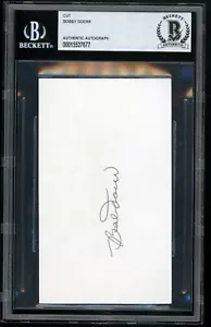 BOBBY DOERR Signed Cut Index Card Auto Beckett BAS Certified Authentic Signature - Picture 1 of 2