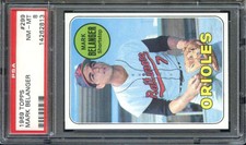 1969 TOPPS #299 MARK BELANGER PSA 8 ORIOLES *B69235