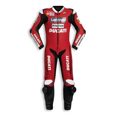 Ducati Motard Combinaisons de moto Armure Peau de vache Cuir Courses Hommes - Photo 1/3