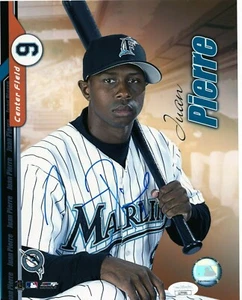 JUAN PIERRE SINGLE SIGNED 8X10 PHOTO JSA COA AUTO AUTOGRAPH FLORIDA MARLINS - Picture 1 of 2
