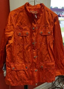 MK Orange Silk Feel Jacket Women's XL - Picture 1 of 8