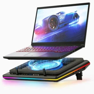 Refroidisseur Ordinateur Portable RGB pour PC Portable Gamer avec Contrôle Ta... - Photo 1/7