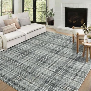 Zacoo Washable Area Rugs 8x10 Rug for Living Room Modern Rug Plaid Area Rug S... - Picture 1 of 9