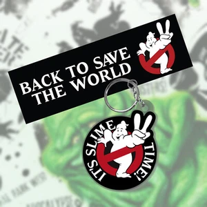 Ghostbusters 2 It's Slime Time Key-ring & Mini Bumper Sticker - Picture 1 of 3
