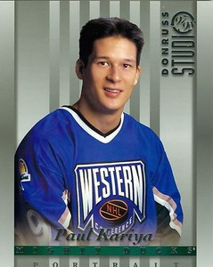 Paul Kariya 1997-98 Donruss Studio '97 Portrait Anaheim Mighty Ducks #4 NM 8x10